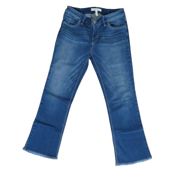 BCBG Avalon Bootcut Jeans Mid-Rise Ankle Crop Medium Wash Denim Pants Blue Sz 25 - Picture 1 of 9